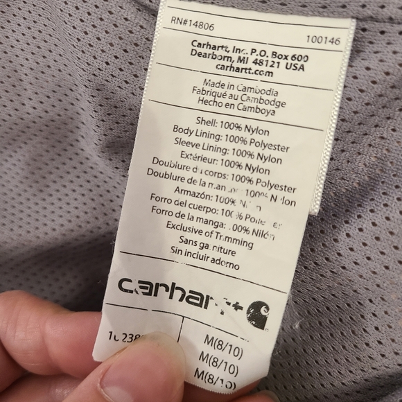 Carhartt Women's Pink Rain Jacket - Picture 15 of 15